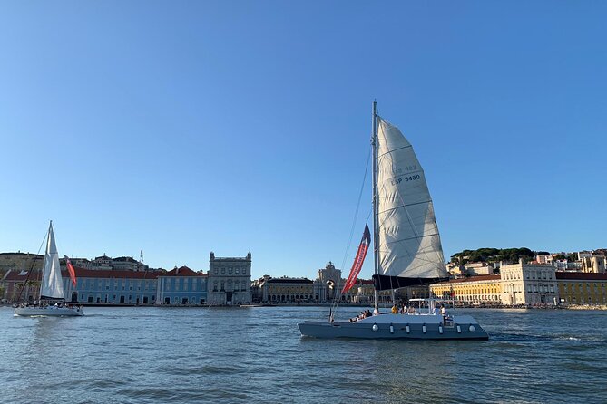 2H Private Sailing Catamaran "Vertigo" Tour in Lisbon up to 18pax - Christ the King across the water