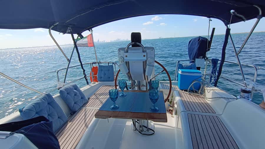 3 hrs Sailboat sea adventure in Dubai with Burj Khalifa view - Stopping beside The World Islands