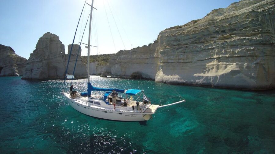 Adamas: Kleftiko Sailing Day Trip with Snorkeling and Lunch - Agios Dimitrios and the final swim