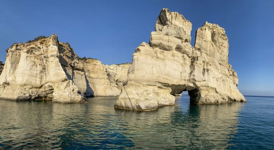 Adamas: Milos & Polyaigos Full-Day Sailboat Tour with Lunch - Sykia Cave and Milos’ western coast