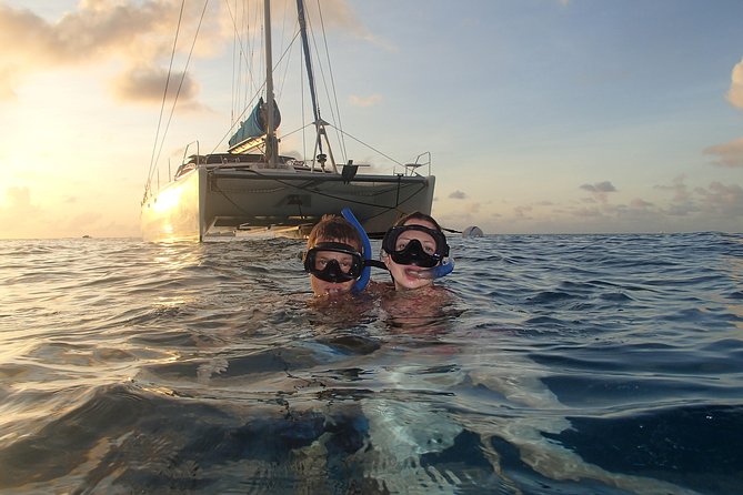 Afternoon Luxury Catamaran Sailing and Charter Cruise from Bridgetown - Boarding a small catamaran