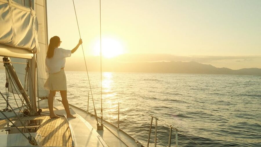 Agios Nikolaos: Golden Hour Sailboat Tour with Wine & Snacks - Snacks, wine, and the character of the boat