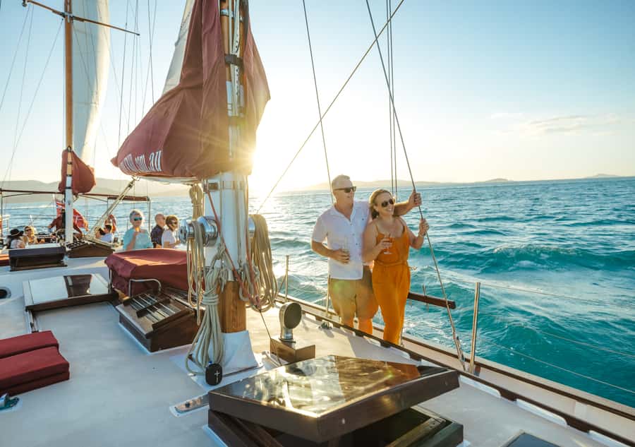 Airlie: Adults Only Sunset Sail with Aperol Spritz/Antipasto - Watching the sails go up