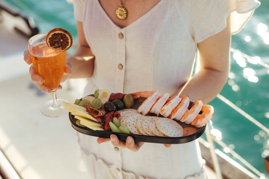 Airlie: Adults Only Sunset Sail with Aperol Spritz/Antipasto - Sunset over the Whitsunday coast