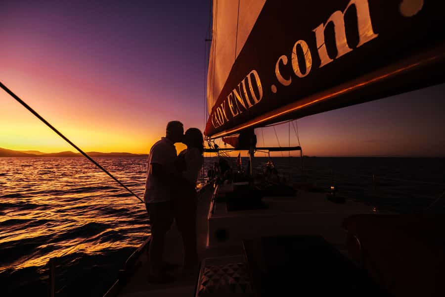 Airlie: Adults Only Sunset Sail with Aperol Spritz/Antipasto - Airlie Beach after dark