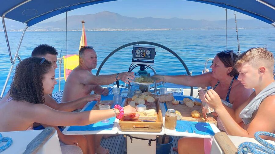 Always private 4 hour - Sail- dolphin Yacht Charter-paddle - Searching for dolphins toward Gibraltar