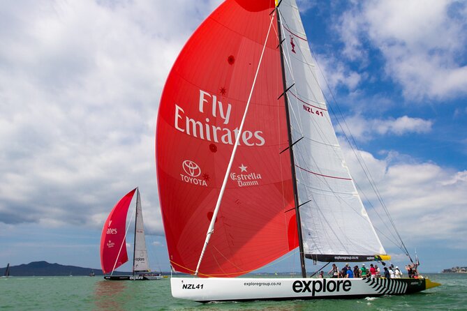 America's Cup Sailing on Auckland's Waitemata Harbour - A genuine hands-on outing, not a sightseeing cruise