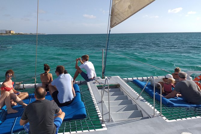 Aruba Sunset Sail Cruise Aboard The Dolphin Catamaran - Setting out from the Hyatt Regency beach