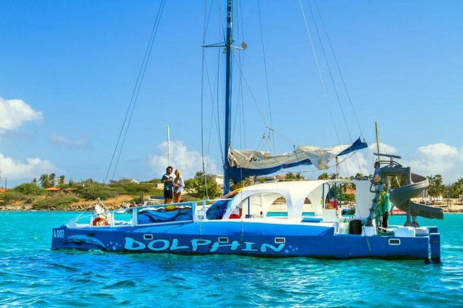Aruba Sunset Sail Cruise Aboard The Dolphin Catamaran - Sailing north with music, drinks, and open views