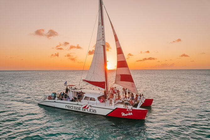 Aruba Sunset Sail Dinner Cruise with Open Bar by Catamaran - Boarding at Piet’s Pier Bar Behind the Hyatt