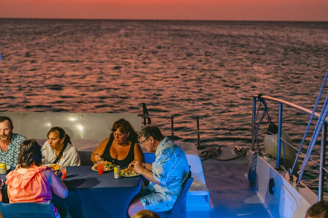Aruba Sunset Sail Dinner Cruise with Open Bar by Catamaran - Sunset Photos, Music, and the Evening Shift
