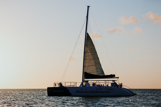 Aruba Sunset Sail Experience - Settling Onto the Open-Deck Catamaran