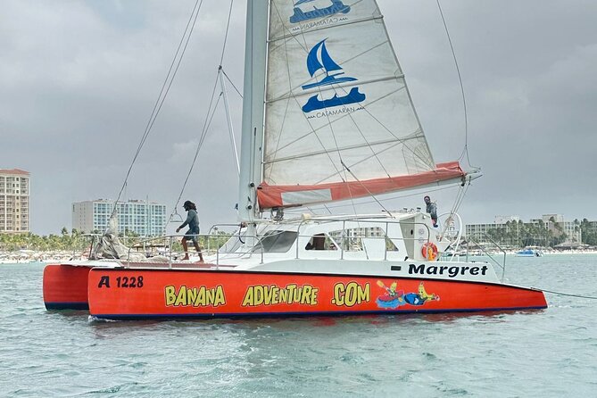 Banana Adventure Catamaran Tropical Sunset Sail - Setting out from MooMba Beach