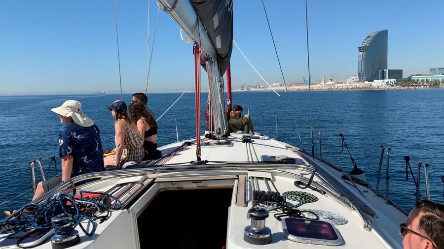 Barcelona: 2-Hour Sailboat Tour with Paddle Boarding - Paddle boarding and floating toys