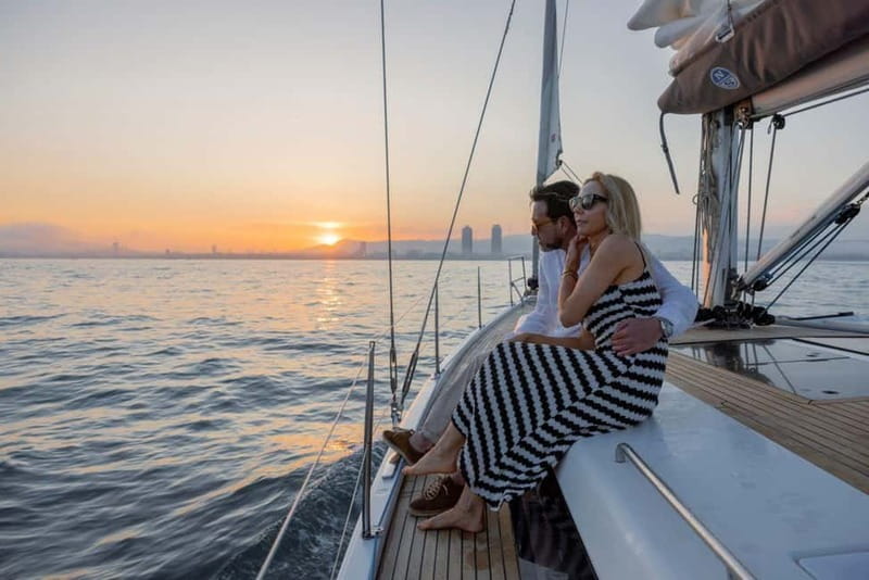 Barcelona: Luxury Sunset Sailboat Tour from Port Olimpic - Setting out toward Montjuic Castle and Hotel W Vela