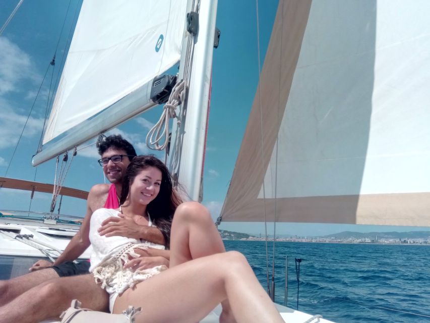 Barcelona: Private Sailing Trip with Drinks & Snacks (max 9) - The Mediterranean swim stop