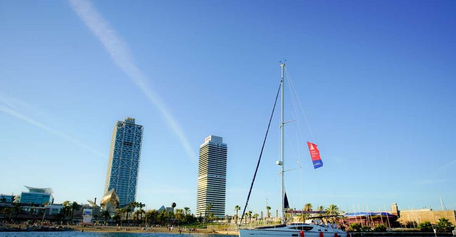 Barcelona: Private Yacht Sailing Tour - Barcelona’s coastline from the water