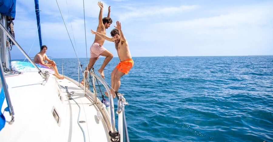 Barcelona: Sailboat Tour with Swimming, Snacks and Drinks - The first stretch: coastline views and open water