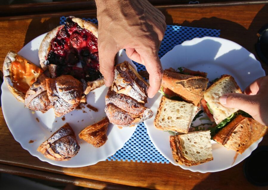 Barcelona: Sailing Tour with Spanish Tapas and Drinks - The swim stop in the Mediterranean