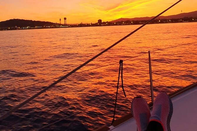 Barcelona Sunset Private Sailing with Live Saxophone and Open bar - Who will enjoy this most?
