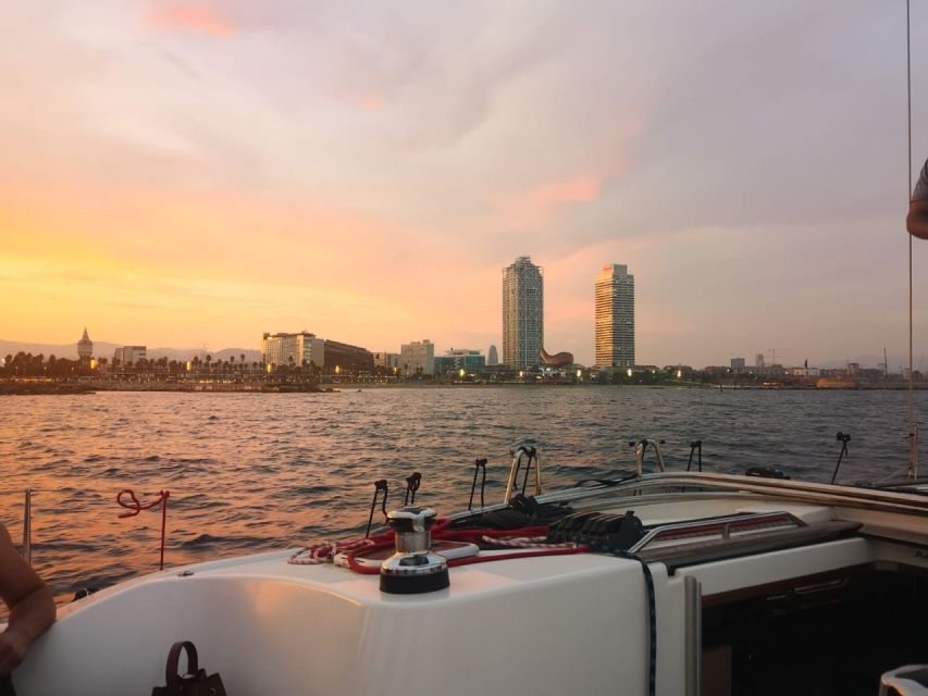 Barcelona: Sunset Sailing Experience with Snacks and Cava - What the two-hour schedule feels like