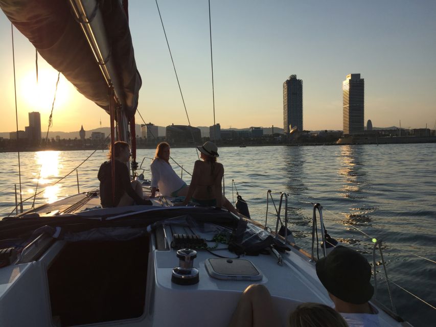 Barcelona: Sunset Sailing Experience with Snacks and Cava - Sailing past Barcelona’s best-known sights