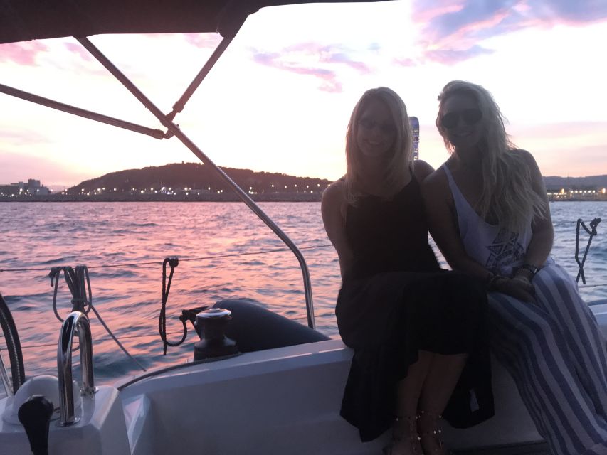 Barcelona: Sunset Sailing Tour with Open Bar & Snacks - The possible swim stop
