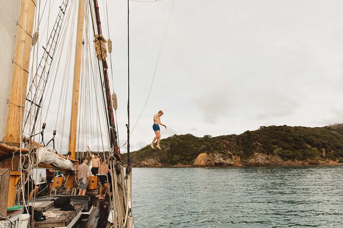 Bay of Islands Tall Ship Sailing on R. Tucker Thompson Including BBQ Lunch - The island stop: beach, swim, and lookout