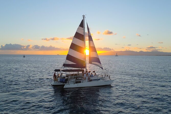 Best Waikiki Sunset Cruise:BYOB Sunset Sail with Swimming - Royal Hawaiian Hotel and Magic Island from offshore