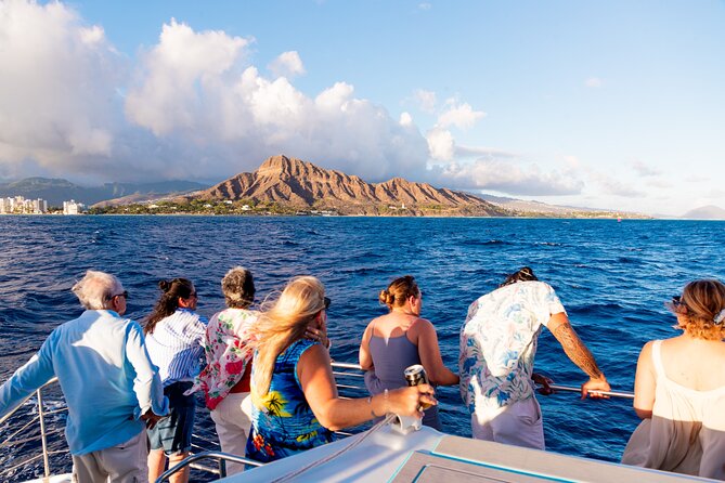 Board from Waikiki Beach for a scenic Sunset Sail on the Hāwea - What the 90-minute schedule feels like