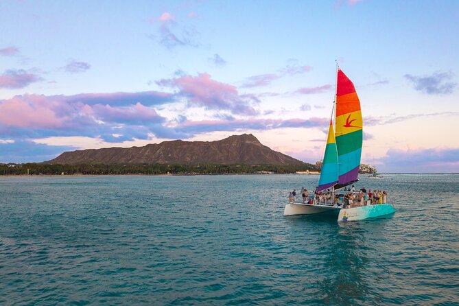 Board from Waikiki Beach for a scenic Sunset Sail on the Hāwea - Who will enjoy this most?