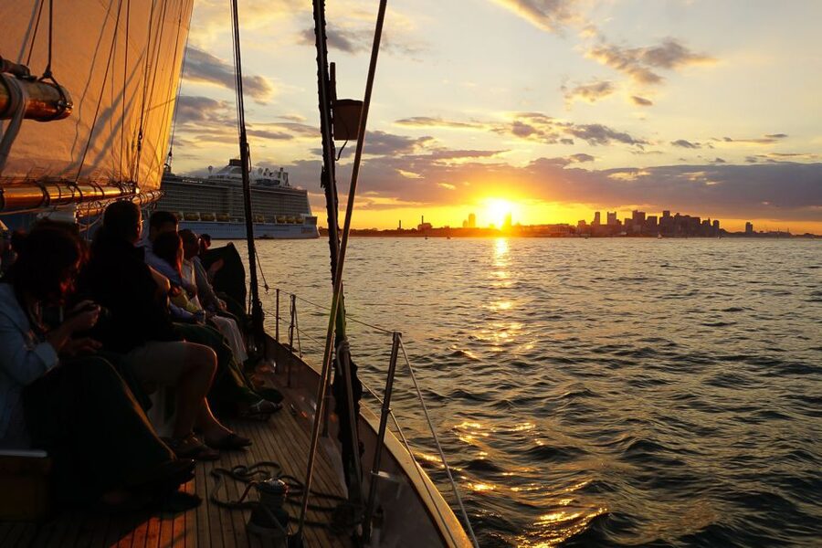 Boston: Harbor Champagne Sunset Sail from Rowes Wharf - What to wear for a Boston evening on the water