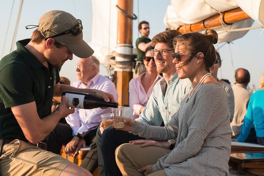 Boston: Harbor Champagne Sunset Sail from Rowes Wharf - Boarding the Adirondack III or IV