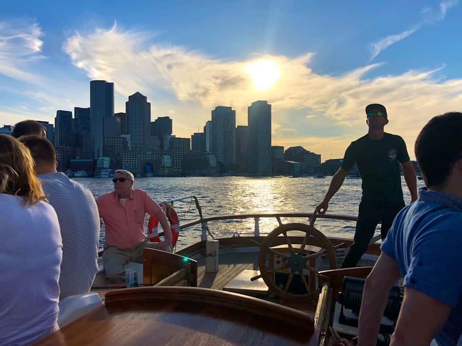 Boston: Sunset Tall Ship Harbor Cruise - Boston Harbor at sunset