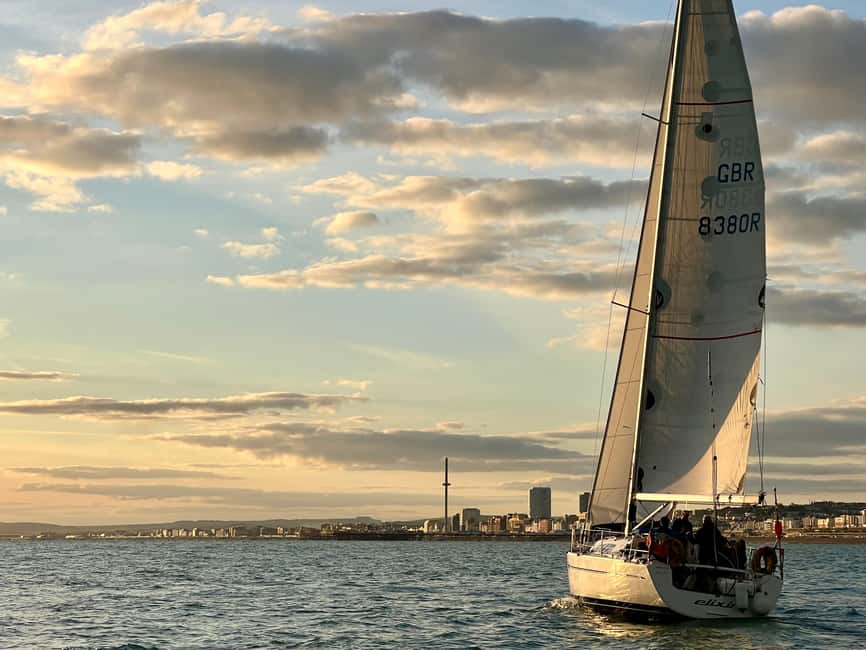 Brighton: Sunset Sailing Cruise with a Glass of Wine - A small yacht, not a packed sightseeing boat