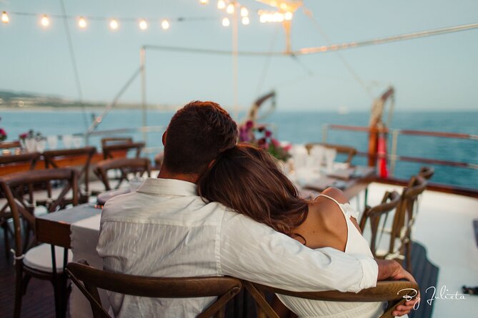 Cabo San Lucas Luxury Sailing Yacht and Dinner with a Chef - Sunset from the water, with Cabo’s best outline ahead