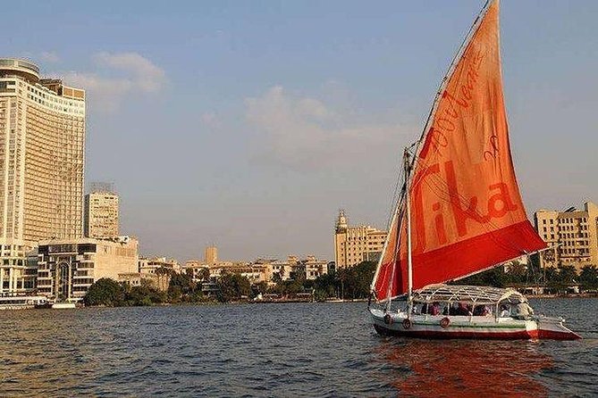 Cairo River Nile felucca sailboat tour - The Nile sailing between Cairo’s bridges