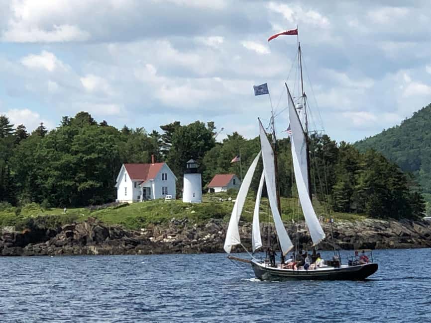 Camden, Maine: Day Sails aboard Schooner Surprise - Passing Curtis Island lighthouse