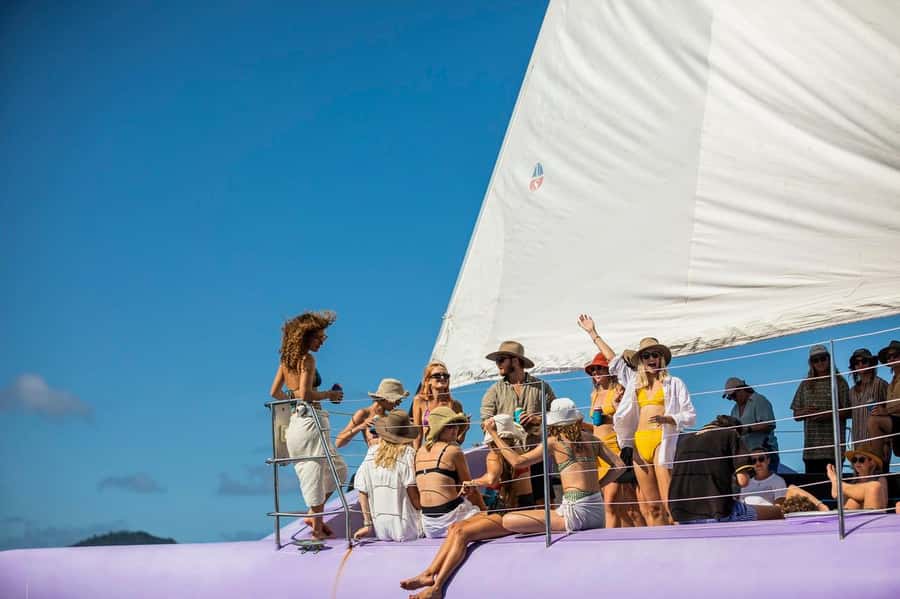 Camira Sunset Sail -Drinks & Snacks -Departing Airlie Beach - Sunset over the Whitsunday Islands