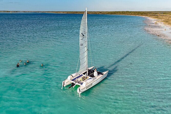 Catamaran Sailboat Bacalar Excursions - Passing through the Pirate Channel