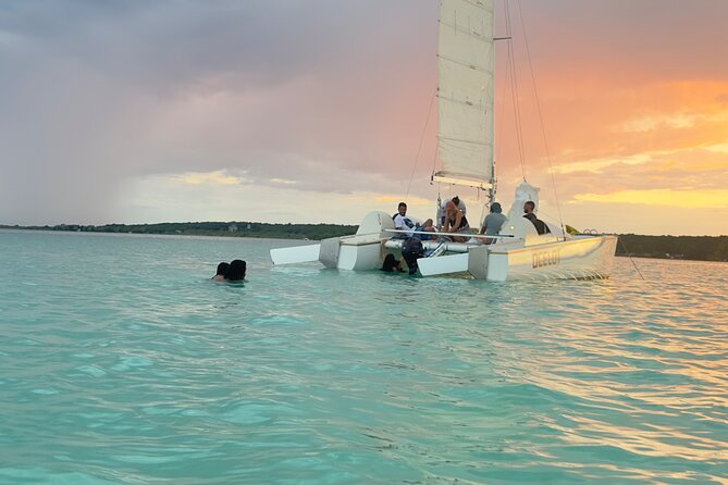 Catamaran Sailboat Bacalar Excursions - Swimming, snacks, and time on deck