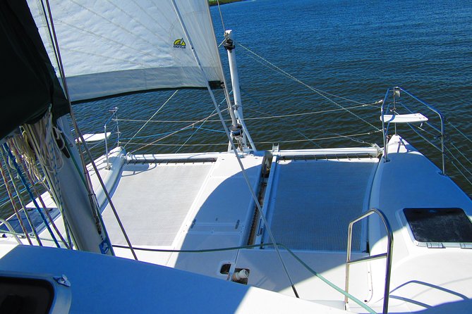Catamaran Sailing Dolphin/Manatee Watch in Daytona Beach - Sun, shade, music, and simple comforts