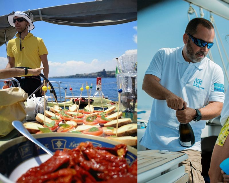 Catania: Coastline Sailing Trip 6hr with Aperitif and Lunch - Aci Castello from the sea