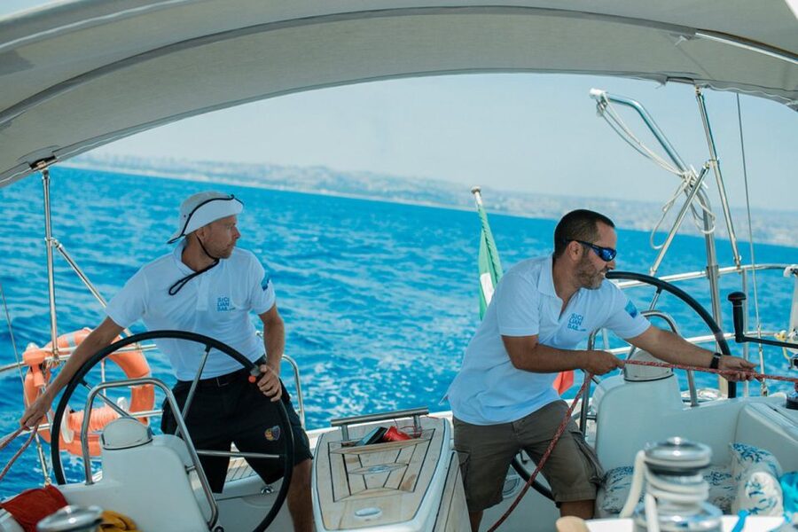 Catania: Coastline Sailing Trip 6hr with Aperitif and Lunch - Sailing past Catania’s volcanic coast
