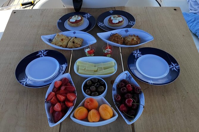 Chania shared Sailing cruise in a small group - Local snacks, fruit, and drinks onboard