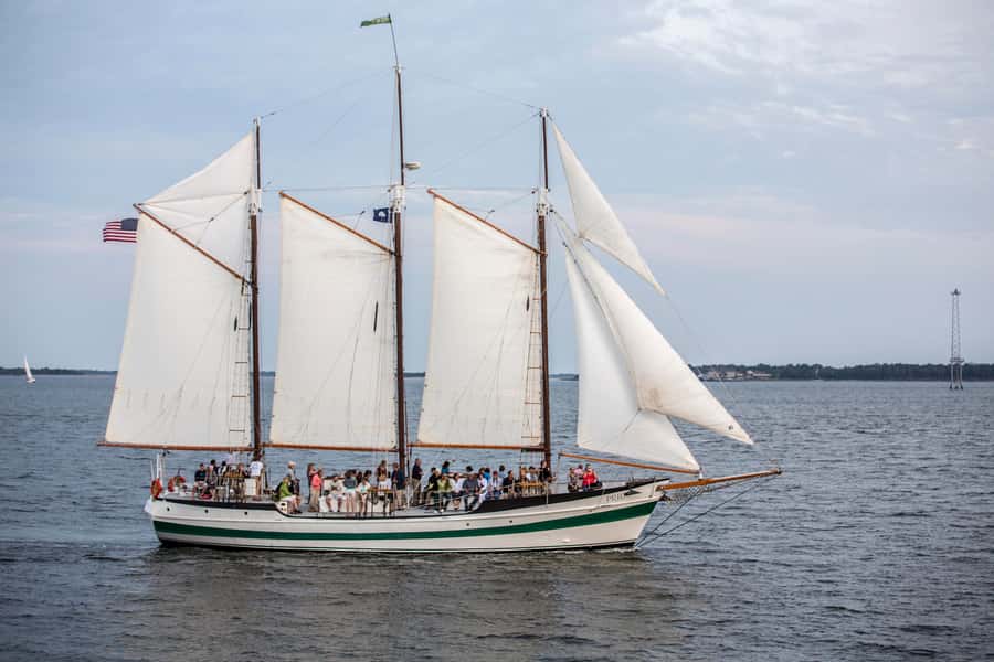 Charleston: Schooner Sailing Harbor Tour & Dolphin Watch - The harbor views from Fort Sumter to Castle Pinckney