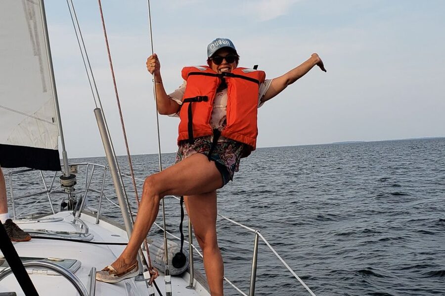 Chesapeake Beach: Beautiful Day Sailing the Chesapeake Bay - Calvert Cliffs from a rare waterside angle