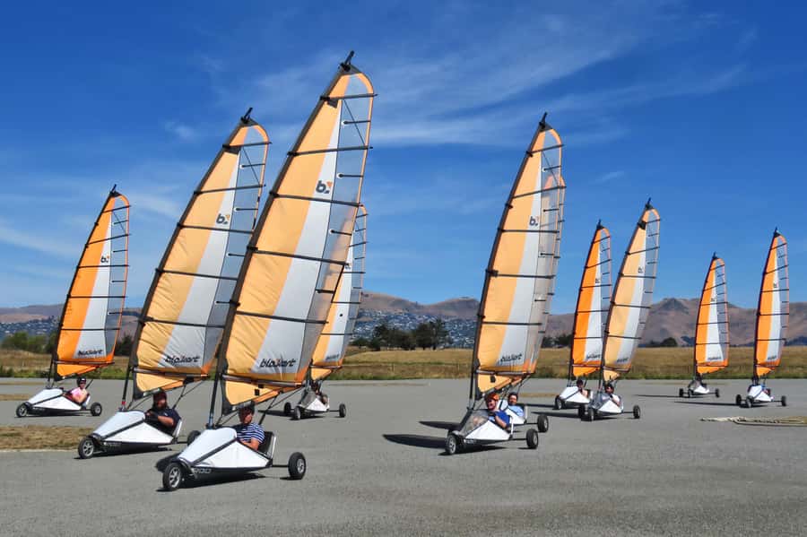Christchurch: Blokart Land-sailing - Safety equipment and the first briefing