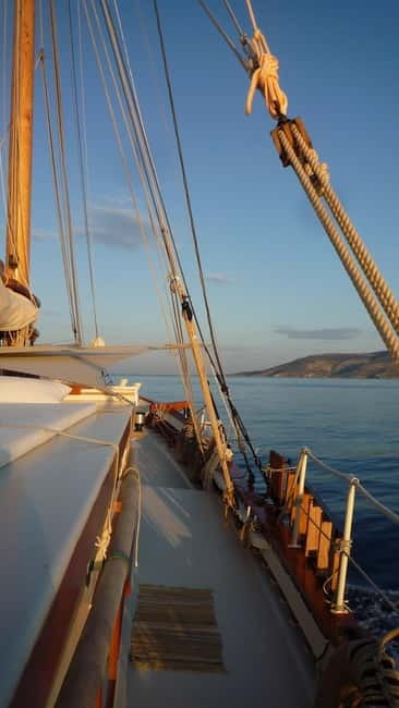 Corfu: Sunset Cruise on a Traditional Wooden Sailing Yacht - Food and drinks included in the cruise
