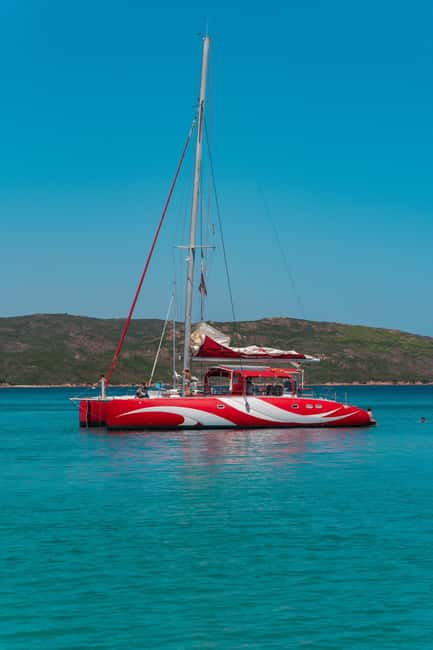 Cruising on a sailing maxi-catamaran - Lavezzi, Sperone, or Santa Manza for the long midday stop